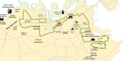 Peta pusat bandar Bahrain