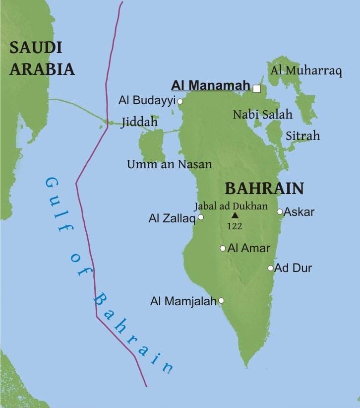 peta Bahrain jambatan