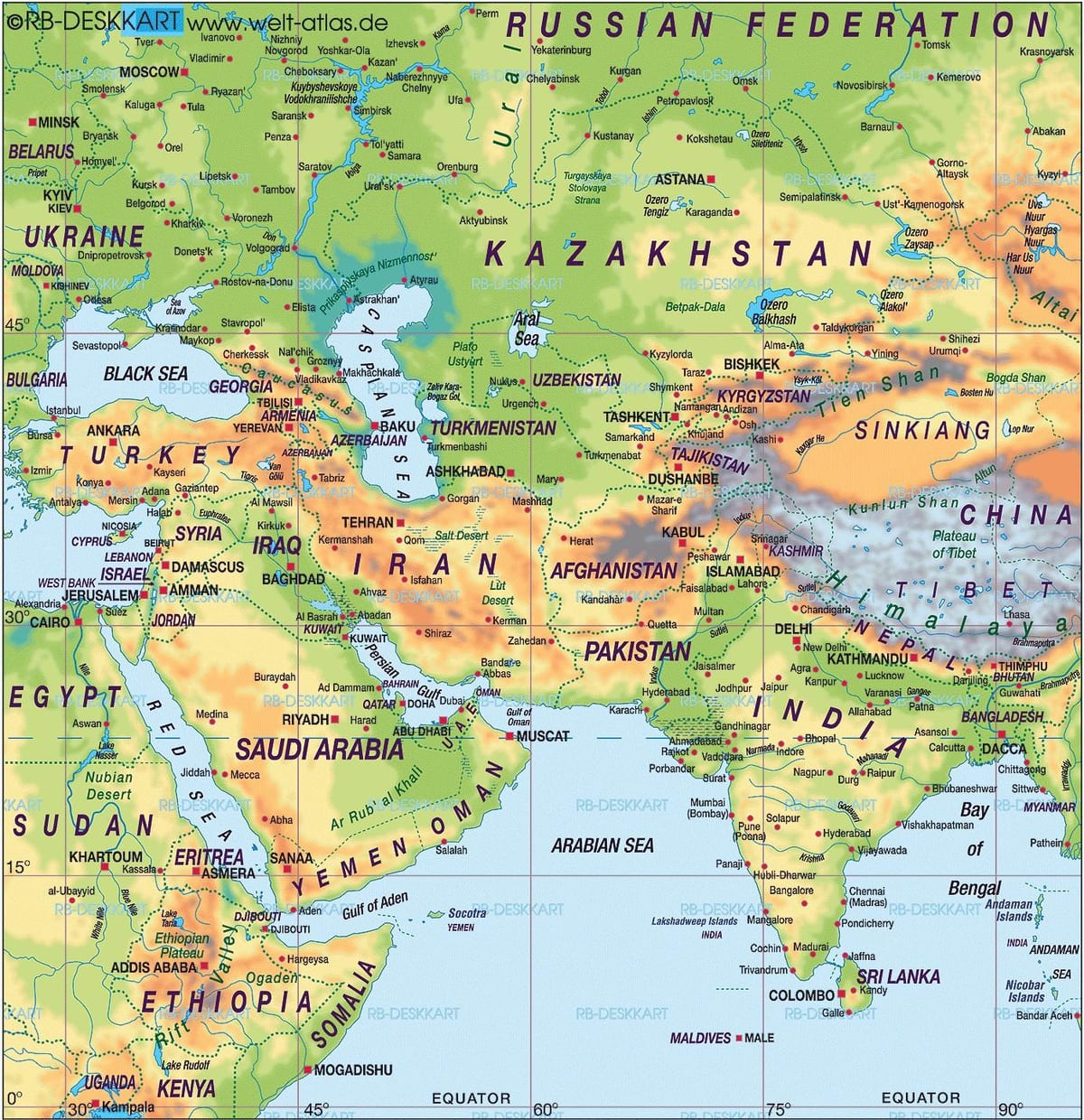 peta Bahrain peta dunia atlas