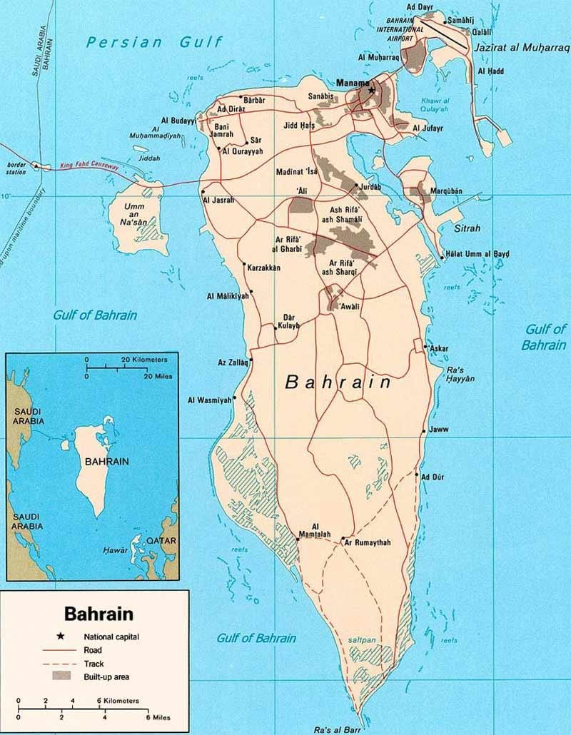 peta Bahrain peta jalan pencari