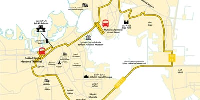 Peta Bahrain memandu jalan sekolah